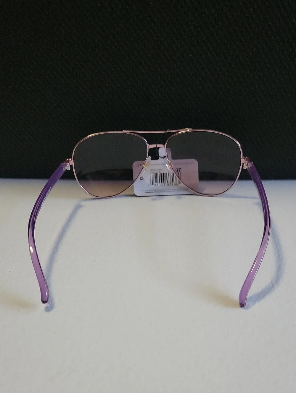Foster Grant Purple Gradient Aviator Sunglasses